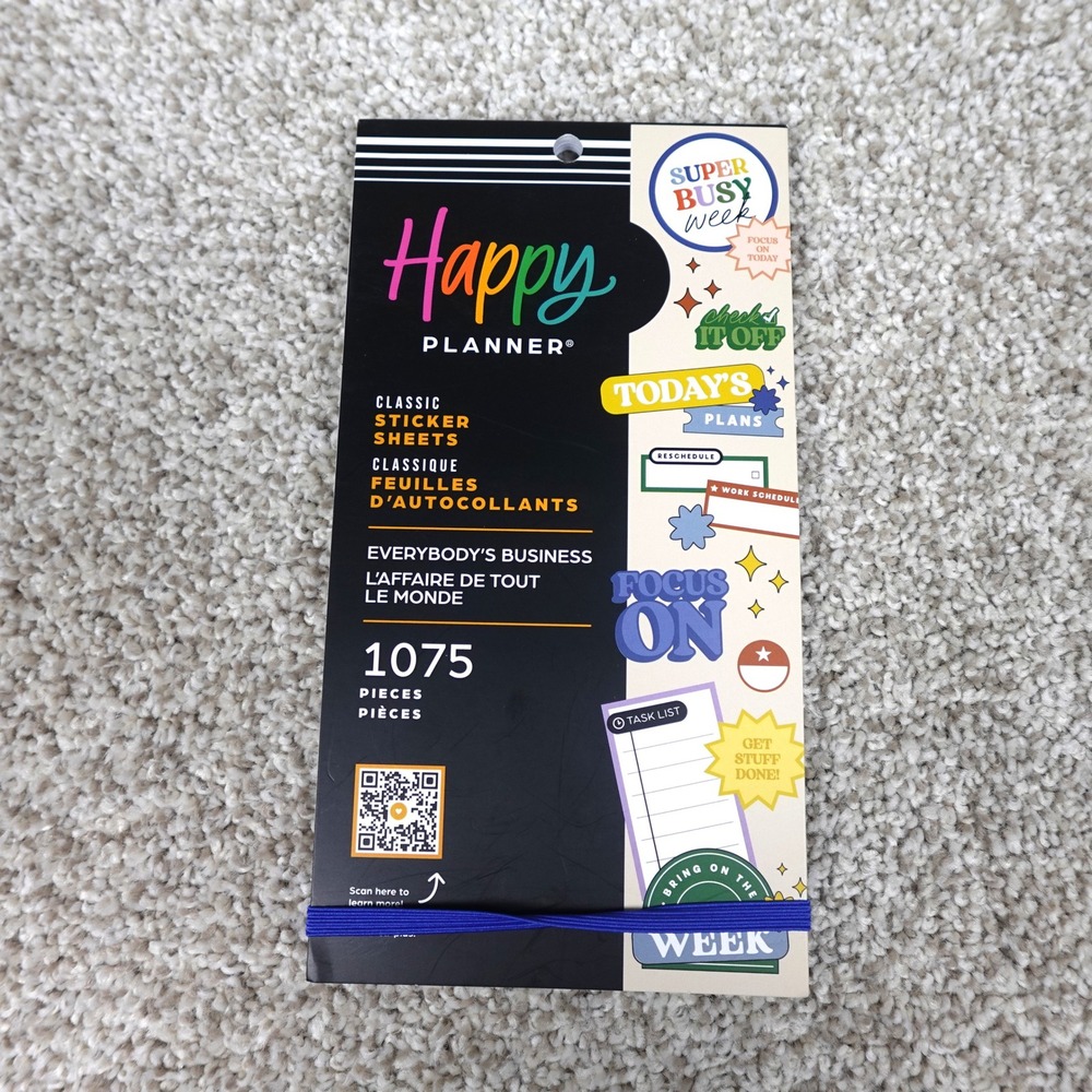 Happy Planner Everybodys Business Classic Sticker Sheets 1075 Pcs SVP130-305